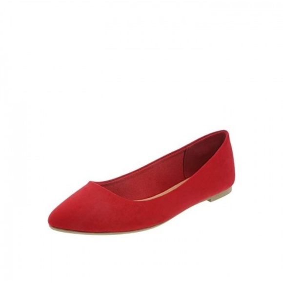 CHRISTIAN SIRIANO GIGI POINT FLAT RED SUEDE - Picture 4 of 4